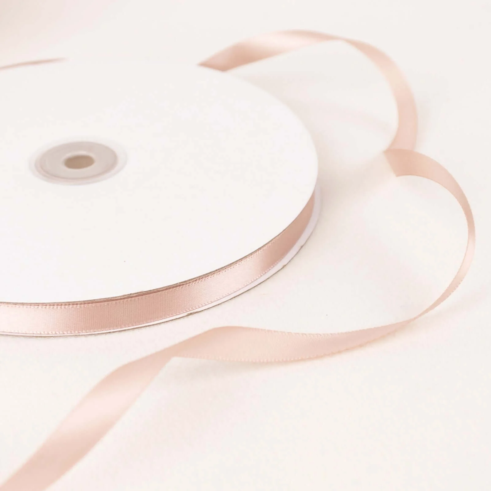 Nude Single Face Decorative Satin Ribbon 100 Yards 3/8" - Image 2