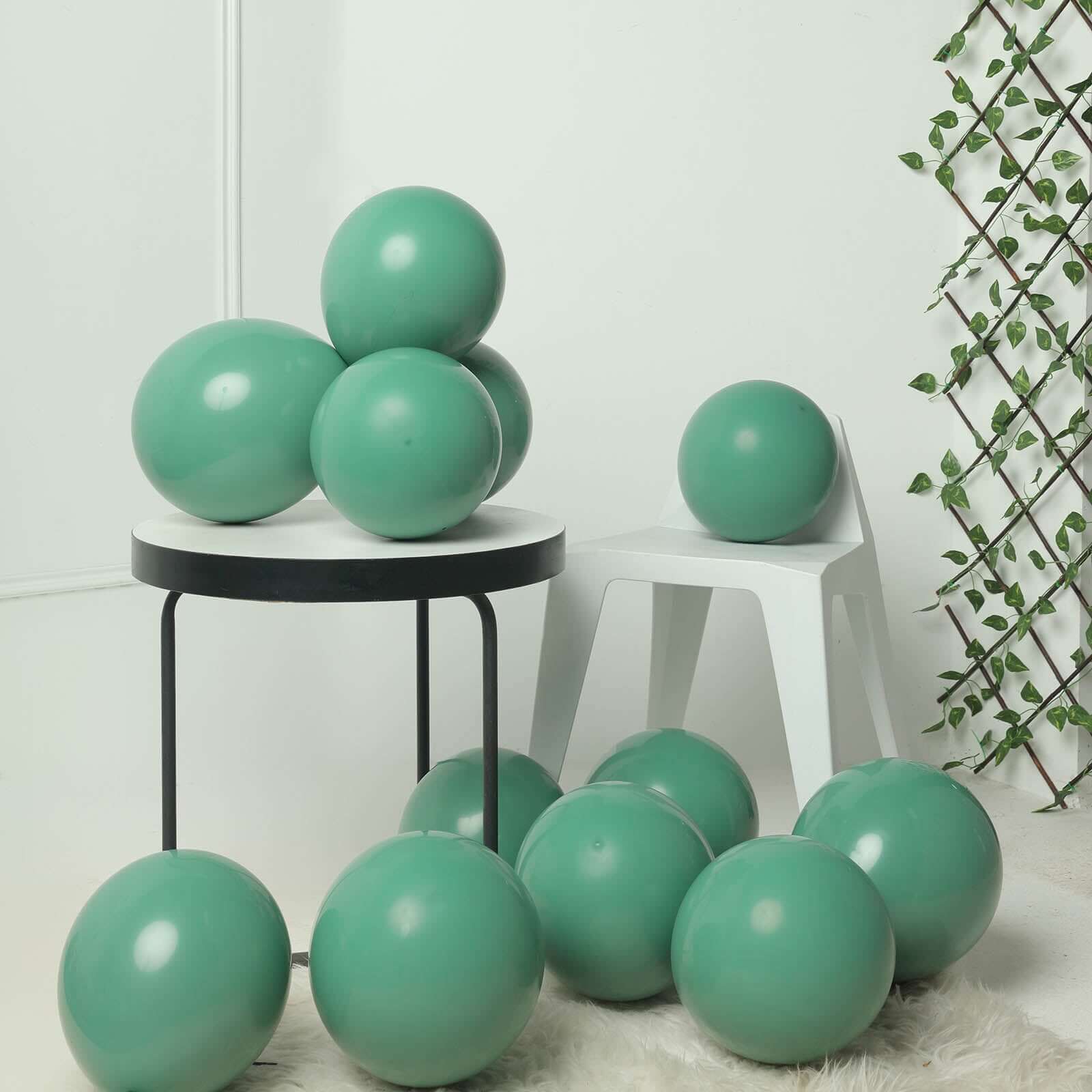 25 Pack Olive Green Double Stuffed Prepacked Latex Balloons 12"