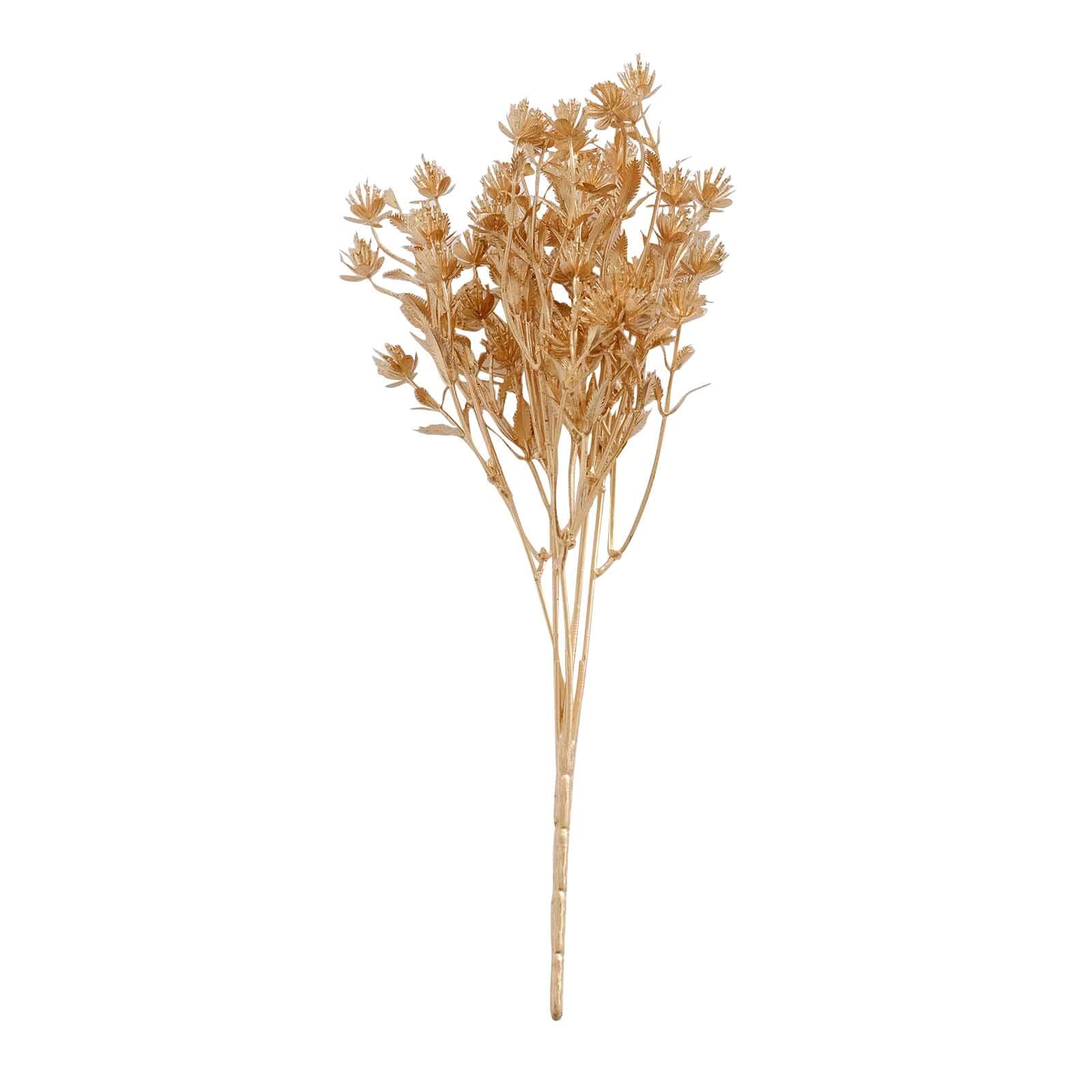 4 Pack Metallic Gold Artificial Baby’s Breath Stems, 13" Floral Spray Decor - Image 7