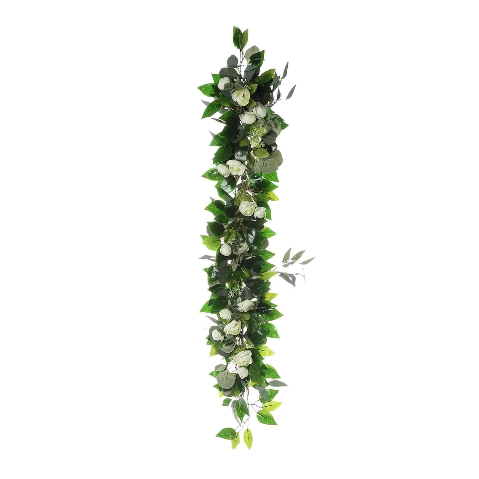 Artificial Eucalyptus/Willow Leaf Ranunculus Flower Garland Vine 40" - Image 6