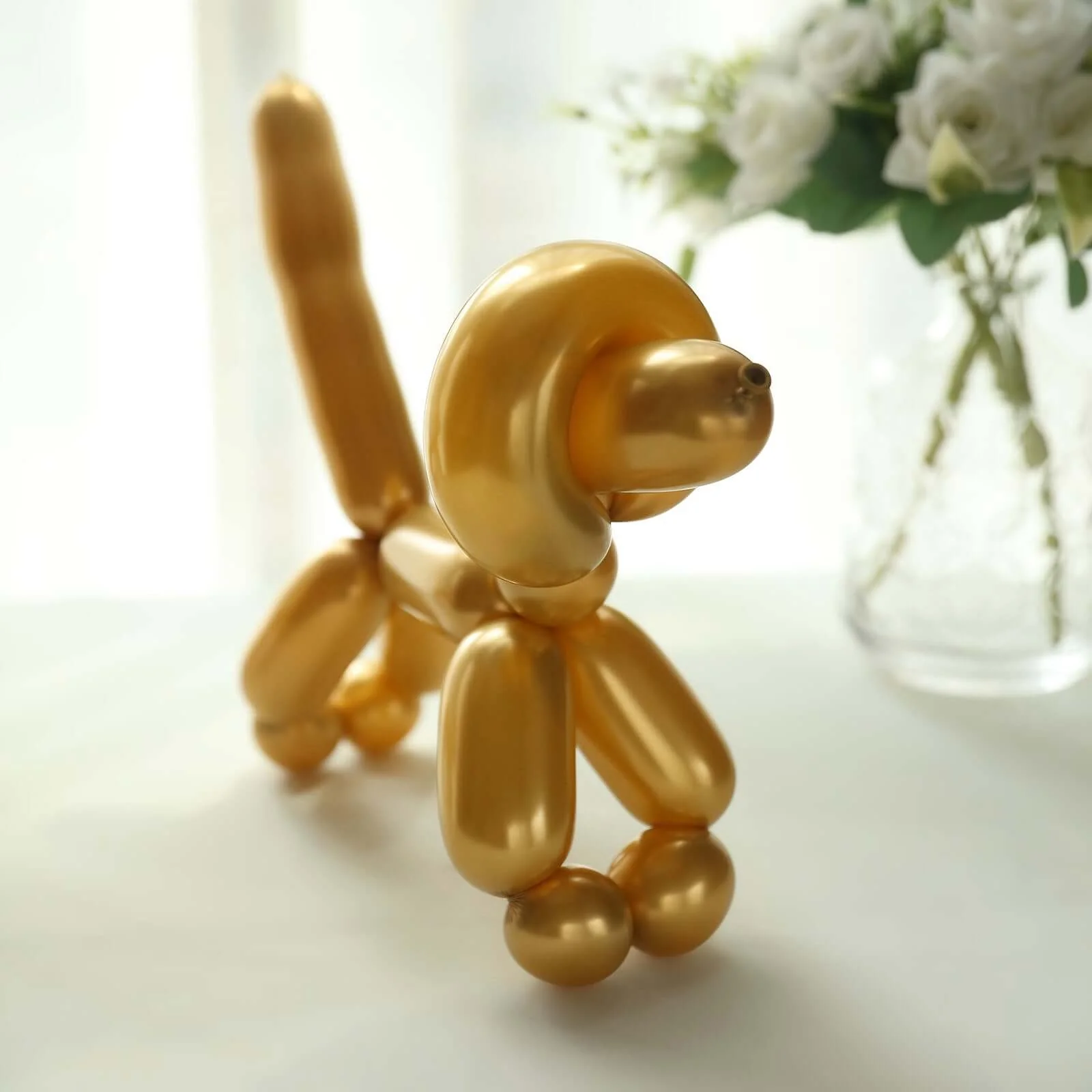 50 Pack Assorted Metallic Gold Long Latex Balloons For Twisting Magic, Animal Modelling Party Balloons - Image 7