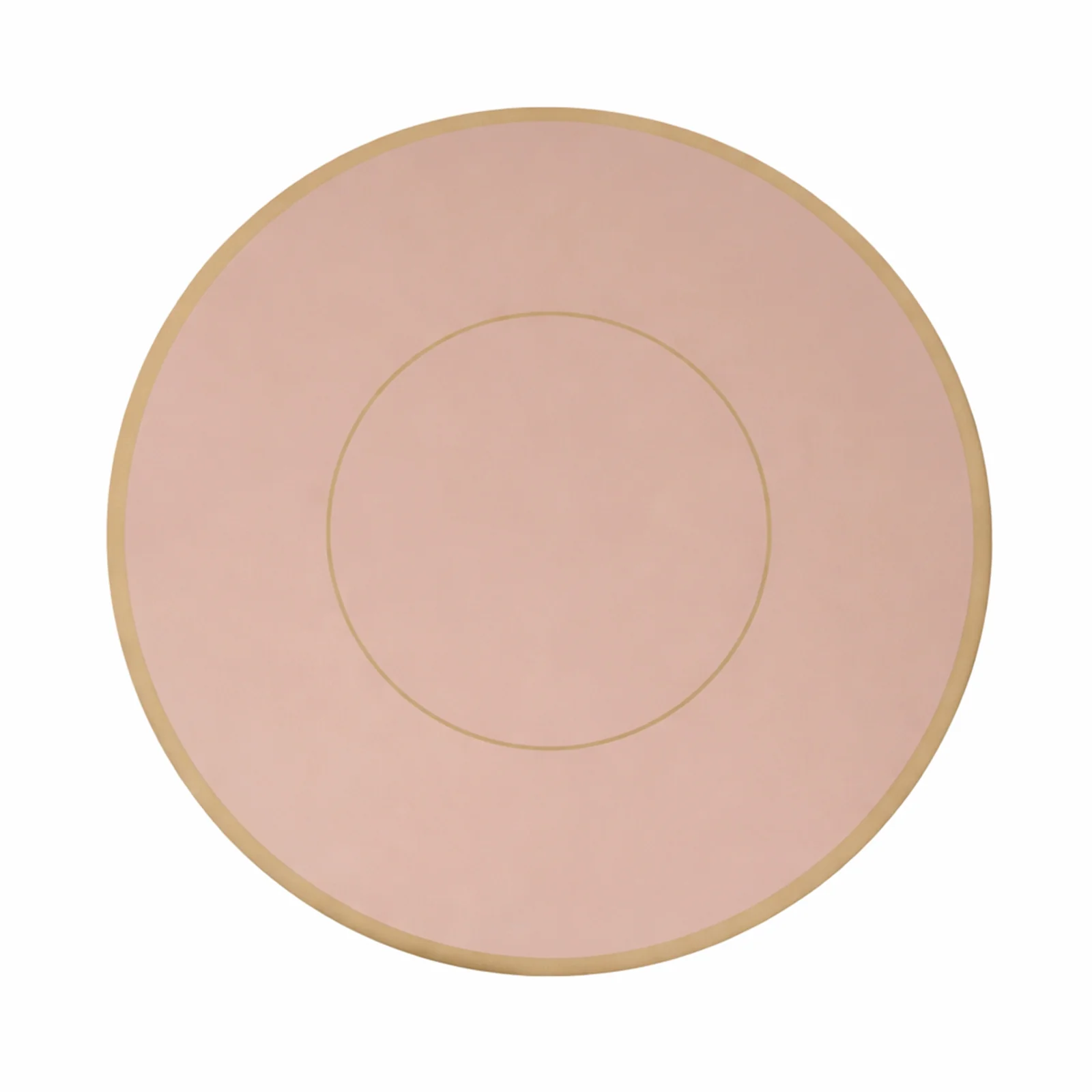 50 Pack Disposable Table Placemats 13" Round Dusty Rose with Gold Rim – Cardboard Charger Plates for Elegant Table Settings, 128 GSM - Image 2