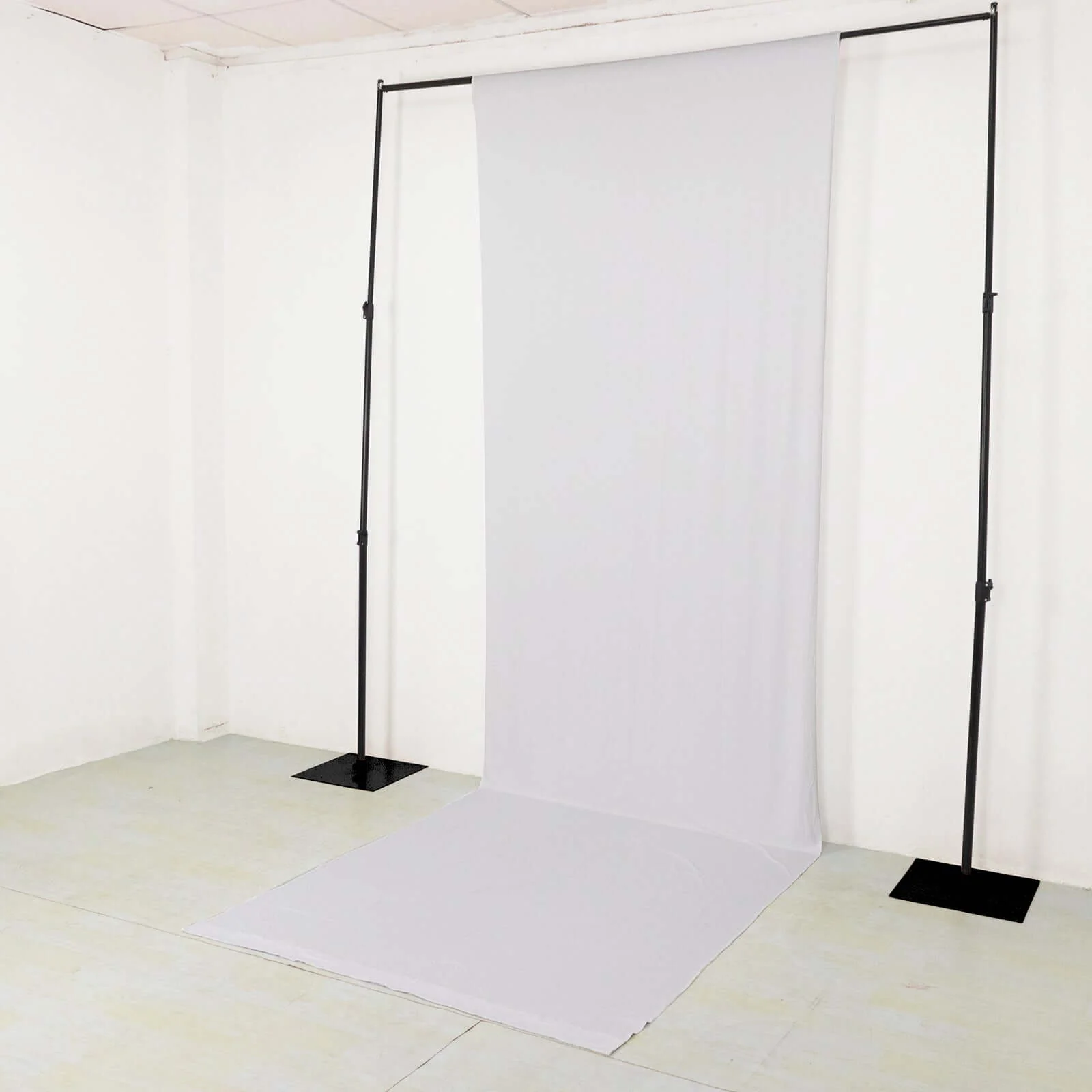 White 4-Way Stretch Spandex Backdrop Drape Curtain, Wrinkle Free Event Divider Panel with Rod Pockets - 5ftx16ft - Image 7
