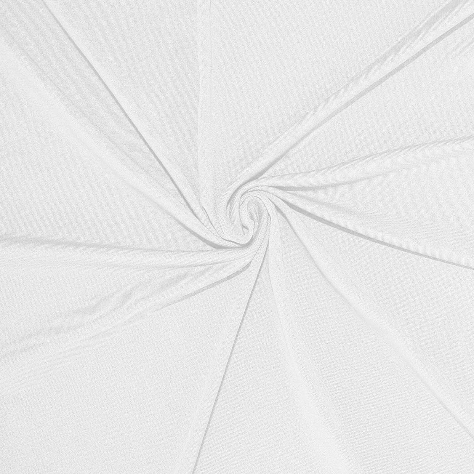 White 4-Way Stretch Spandex Backdrop Drape Curtain, Wrinkle Free Event Divider Panel with Rod Pockets - 5ftx16ft - Image 8