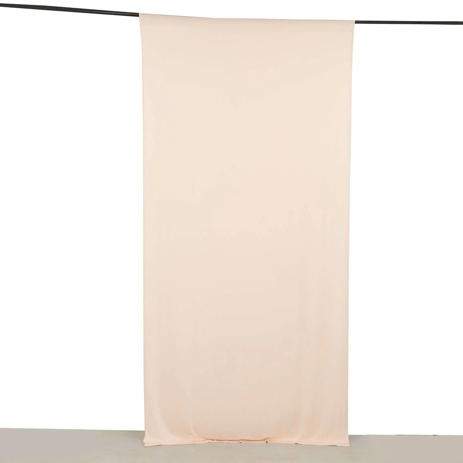 Blush 4-Way Stretch Spandex Backdrop Drape Curtain, Wrinkle Free Event Divider Panel with Rod Pockets - 5ftx10ft - Image 6