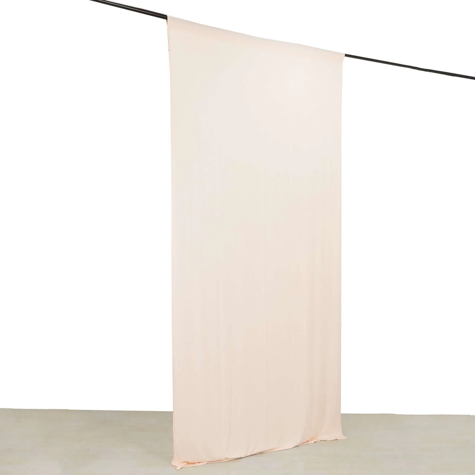 Blush 4-Way Stretch Spandex Backdrop Drape Curtain, Wrinkle Free Event Divider Panel with Rod Pockets - 5ftx10ft - Image 8