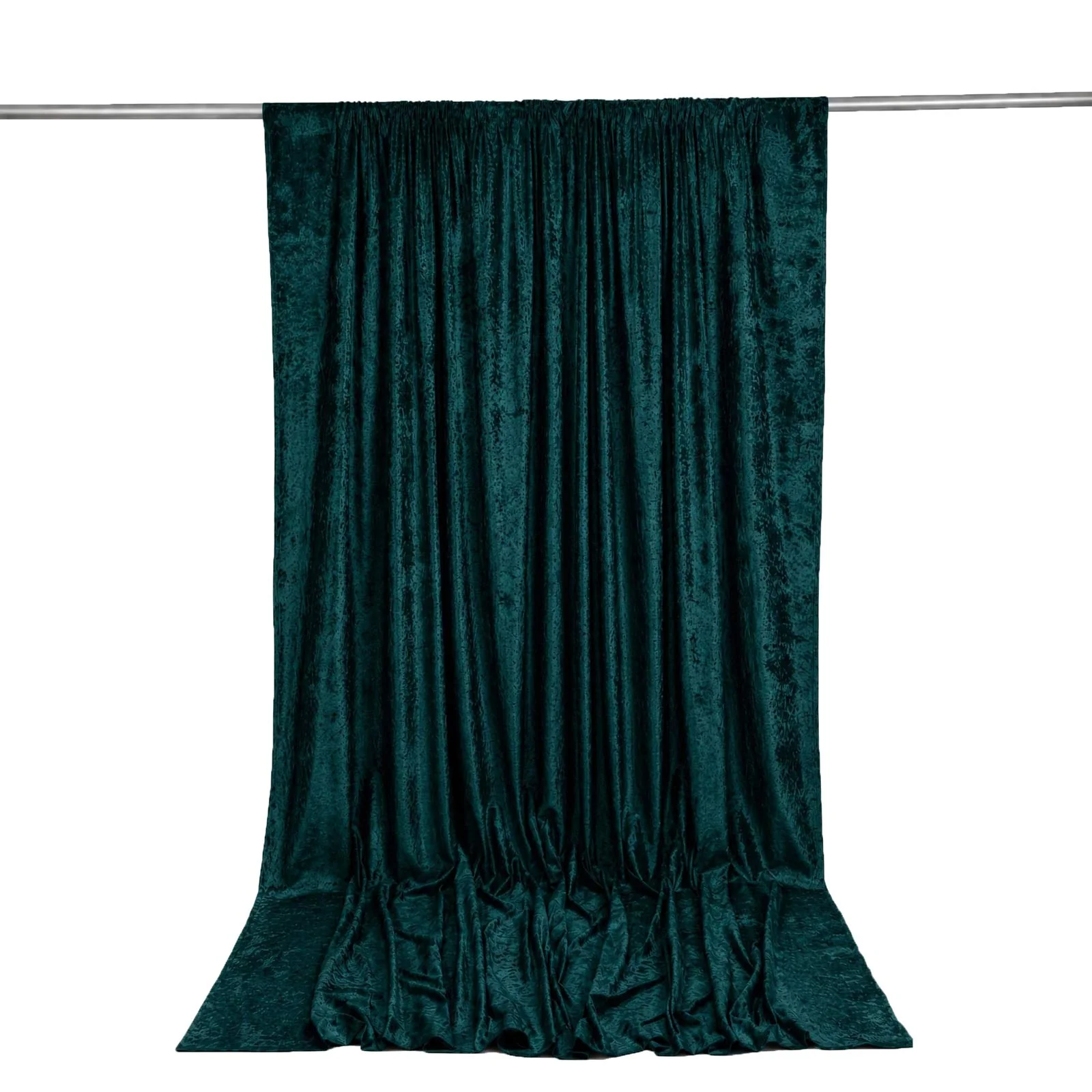 Hunter Emerald Green Premium Crushed Velvet Backdrop Curtain 10ft x 12ft – Wedding Backdrop Panel & Event Drapery with Rod Pocket, 70% Blackout - Image 4