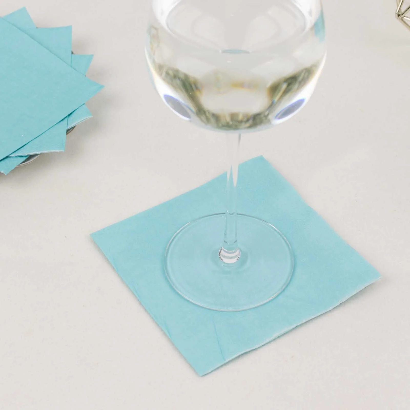 50-Pack Paper Beverage Napkins 2 Ply Blue 5"x5" - Soft Disposable Cocktail Napkins 18GSM - Image 9