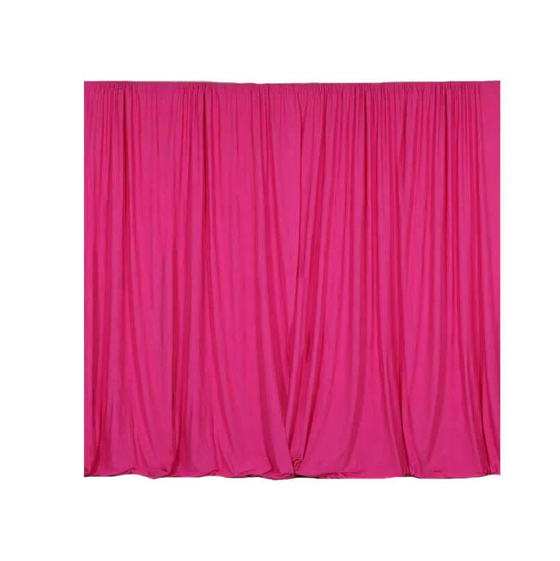 2 Pack 5ftx10ft Fuchsia Scuba Polyester Backdrop Drape Curtains, Durable Flame Resistant Event Divider Panels Wrinkle Free With Rod PocketsPanels 130GSM - Image 3