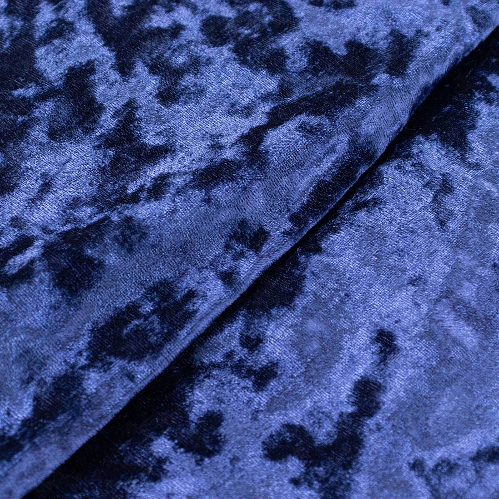Navy Blue Crushed Velvet Fabric Bolt, DIY Craft Fabric Roll - 65"x5 Yards - Image 2