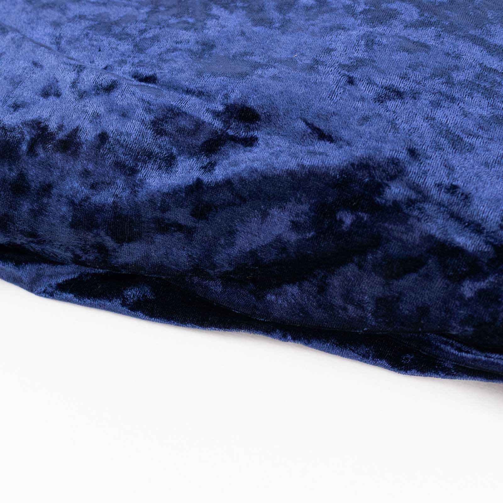 Navy Blue Crushed Velvet Fabric Bolt, DIY Craft Fabric Roll - 65"x5 Yards - Image 6