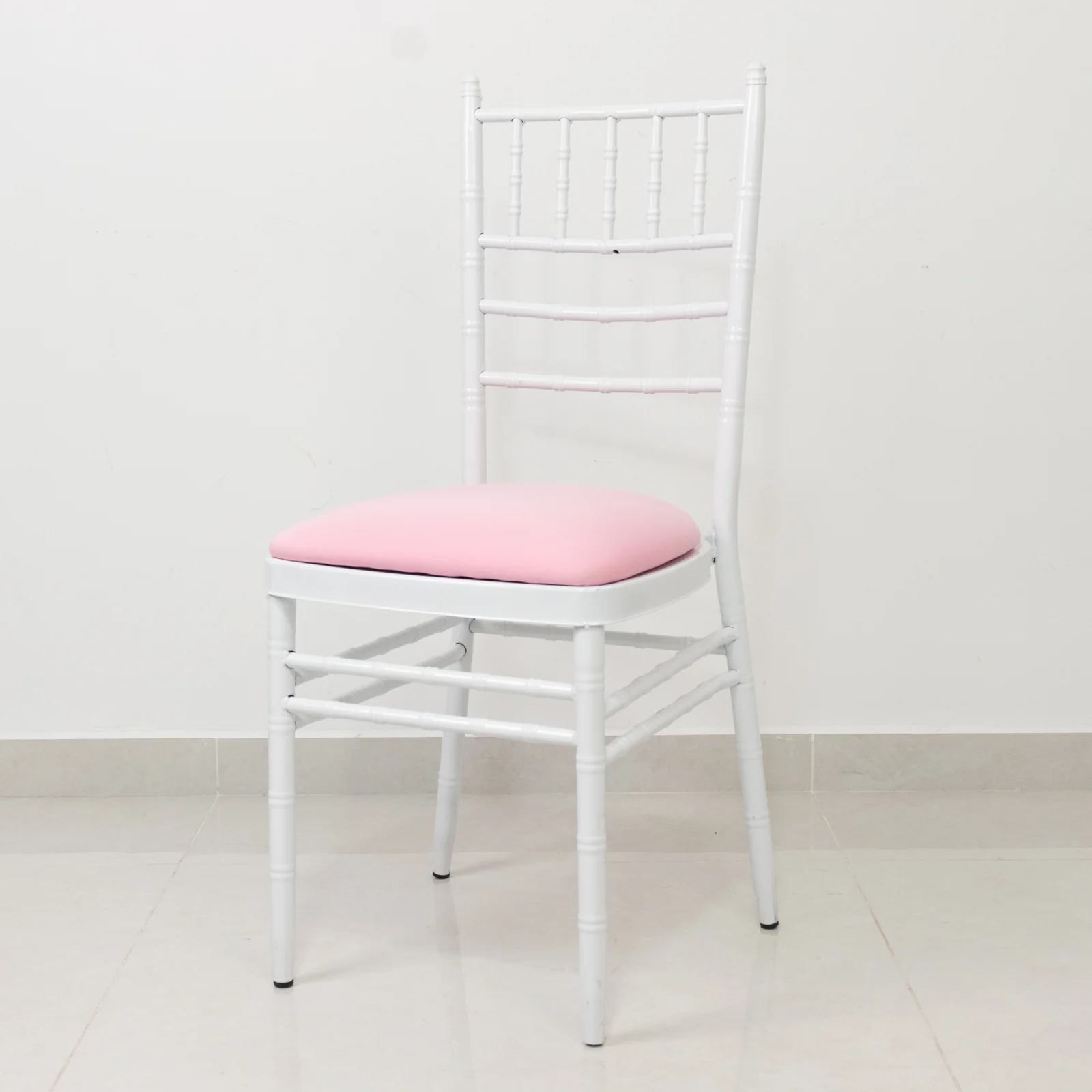 5 Pack Spandex Chiavari Chair Cushion Covers Pink - Washable Stretch Fitted Seat Pad Slipcovers for Dining Chairs - Image 8