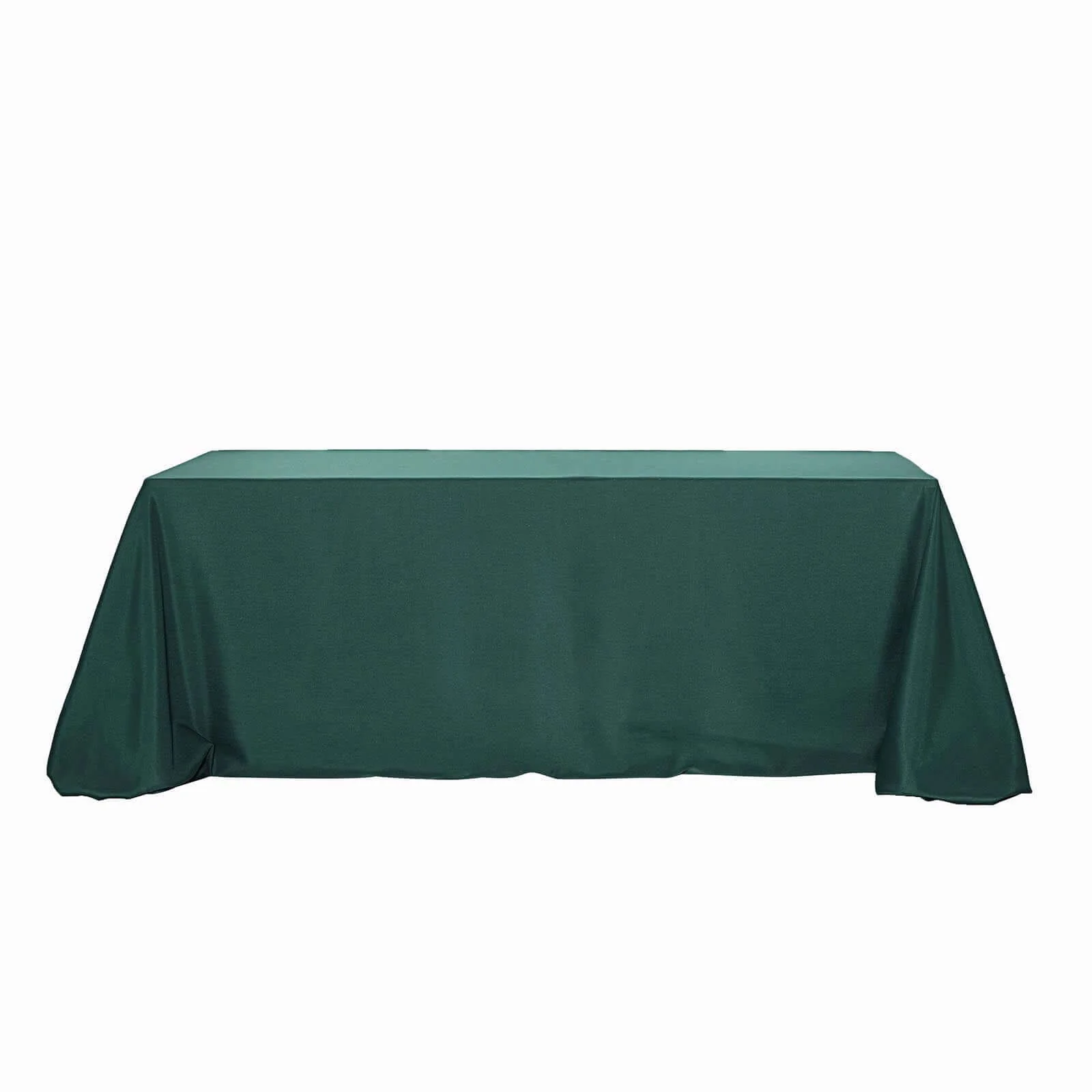 Polyester Rectangle Tablecloth 90"x156" Hunter Emerald Green with Seamless Finish - Image 6