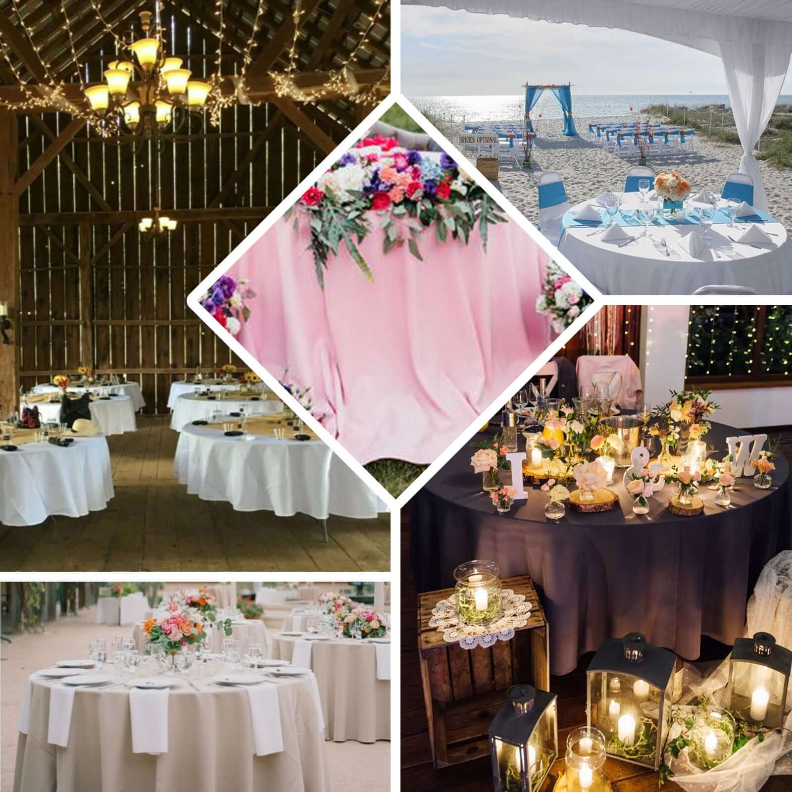 Polyester Round Tablecloth 108" Purple - Durable and Stain-Resistant for Easy Maintenance - Image 5