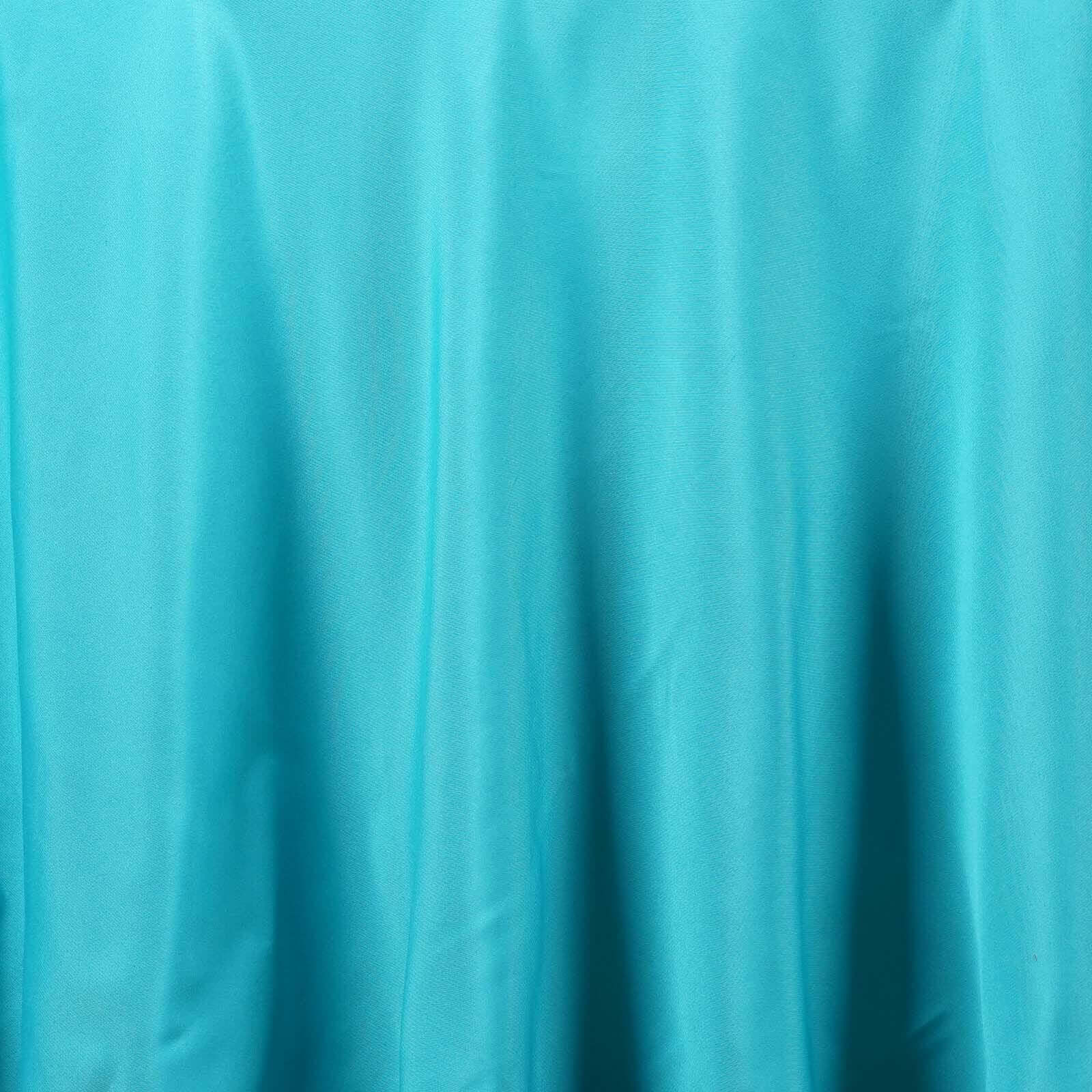 Polyester Round Tablecloth 132" Turquoise - Seamless Finish Table Cover - Image 8