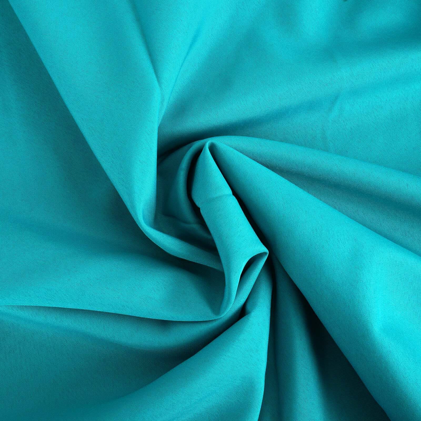 Polyester Round Tablecloth 132" Turquoise - Seamless Finish Table Cover - Image 9