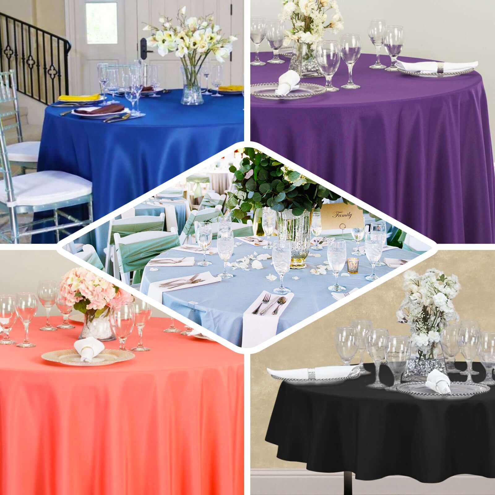 Premium Polyester Round Tablecloth 90" Dusty Sage Green - 220GSM Wrinkle-Resistant & Durable Table Cover - Image 4