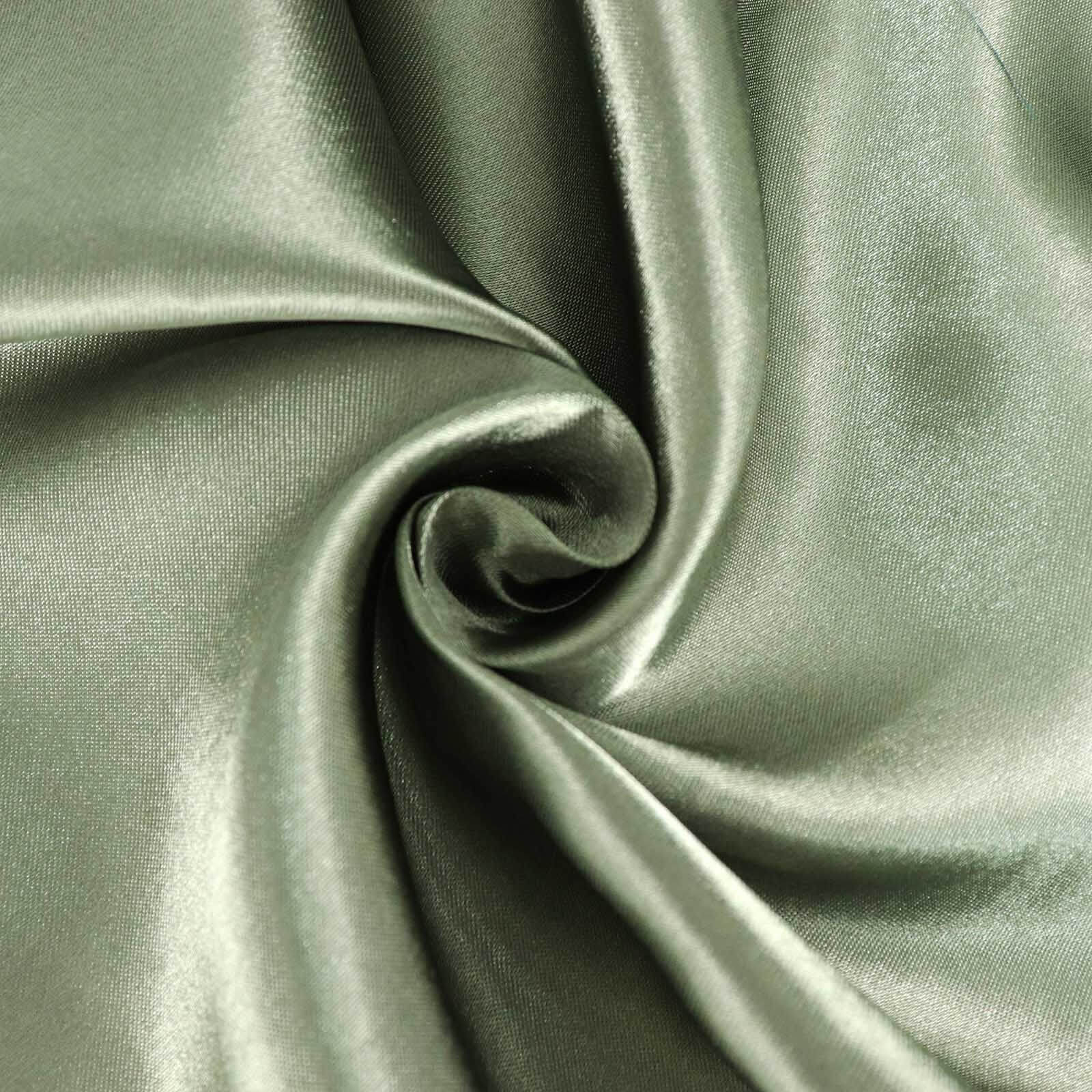 Satin Round Tablecloth 108" Dusty Sage Green - Smooth & Durable Table Cover - Image 8
