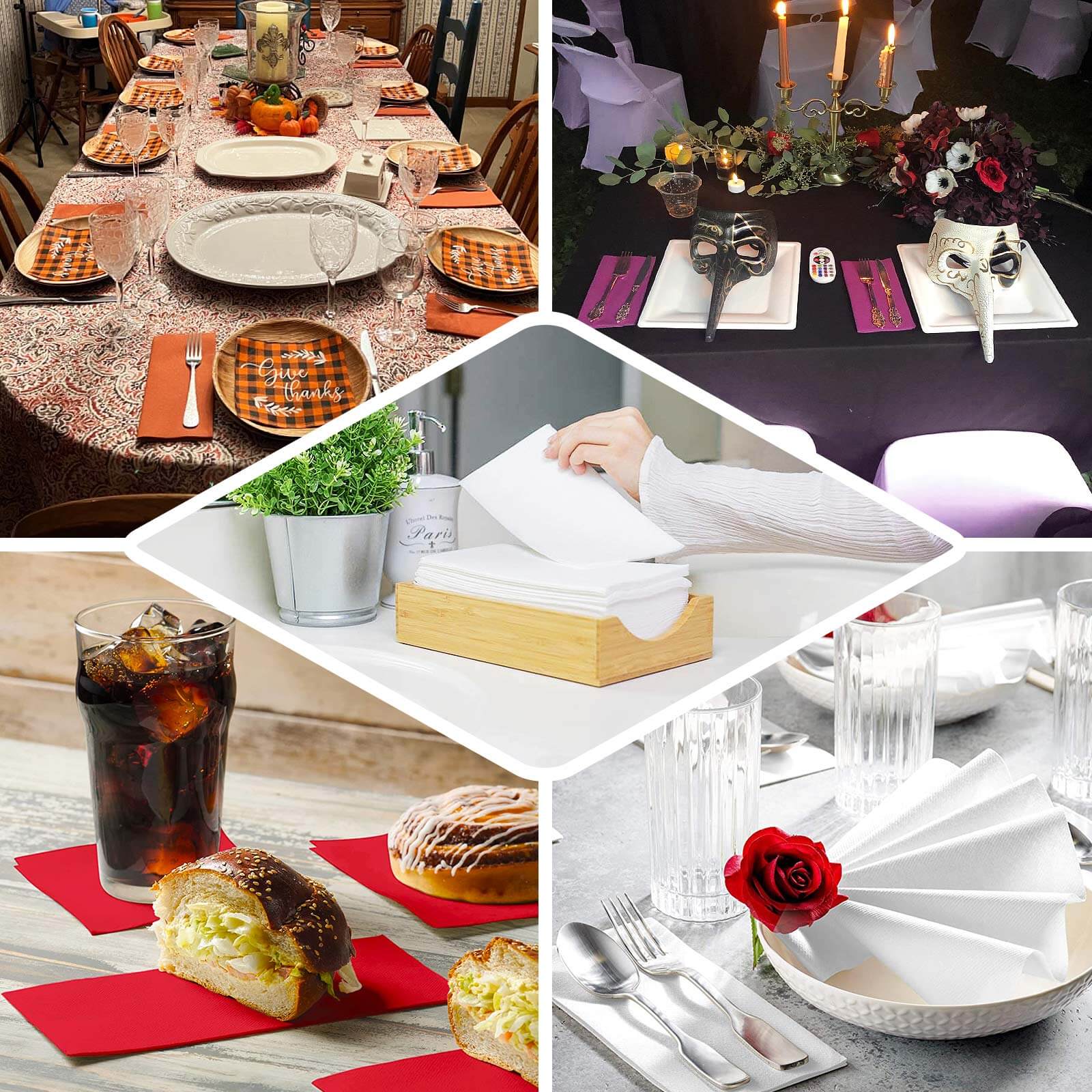 50-Pack Paper Napkins 2-Ply Soft Natural - Dinner Party Napkins - Image 5